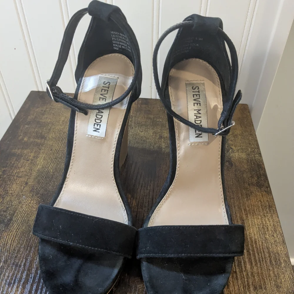 Black Wedge Sandals